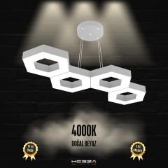 CATENA-DUO - Modern Endirekt LED Avize Gri Kasa - 4000K - Gün Işığı