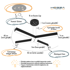 BAMBINO-DUO - Modern Endirekt LED Avize