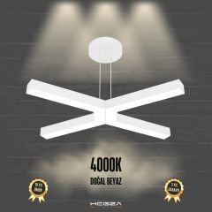 BAMBINO-DUO - Modern Endirekt LED Avize Beyaz Kasa - 4000K - Gün Işığı