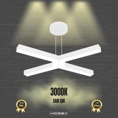 BAMBINO-DUO - Modern Endirekt LED Avize Beyaz Kasa - 3000K - Sarı Işık