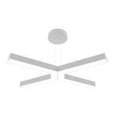 BAMBINO-DUO - Modern Endirekt LED Avize Gri Kasa - 3000K - Sarı Işık