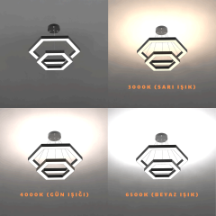 HEXAGON-PİRAMİT-DUO - Modern Endirekt LED Avize