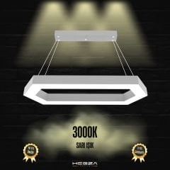 JOYA-DUO - Modern Endirekt LED Avize Gri Kasa - 3000K - Sarı Işık