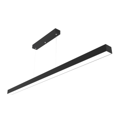 LİNEER-DUO - Modern Endirekt LED Avize Siyah Kasa - 6500K - Beyaz Işık