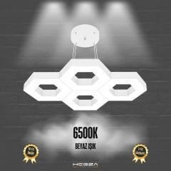 STELLA-DUO - Modern Endirekt LED Avize Beyaz Kasa - 6500K - Beyaz Işık