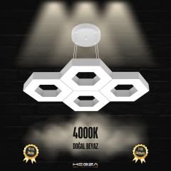 STELLA-DUO - Modern Endirekt LED Avize Gri Kasa - 4000K - Gün Işığı