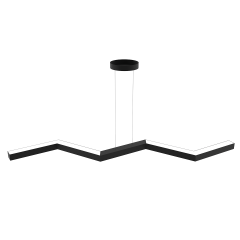 ZİGZAG-DUO - Modern Endirekt LED Avize Siyah Kasa - 4000K - Gün Işığı