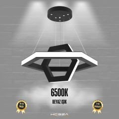 CICLO - Modern LED Avize Siyah Kasa - 6500K - Beyaz Işık