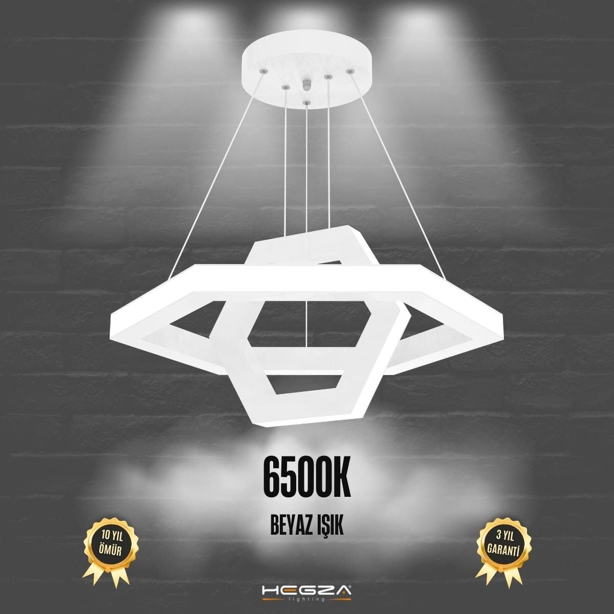 CICLO - Modern LED Avize Beyaz Kasa - 6500K - Beyaz Işık