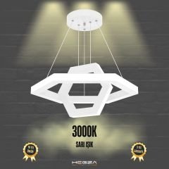 CICLO - Modern LED Avize Beyaz Kasa - 3000K - Sarı Işık