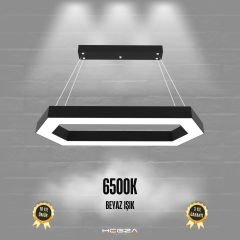 JOYA - Modern LED Avize Siyah Kasa - 6500K - Beyaz Işık