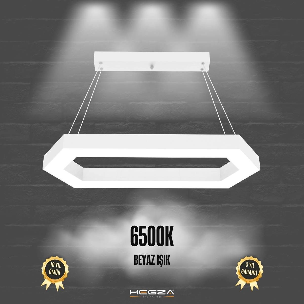 JOYA - Modern LED Avize Beyaz Kasa - 6500K - Beyaz Işık