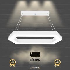 JOYA - Modern LED Avize Beyaz Kasa - 4000K - Gün Işığı