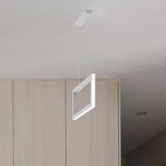MESA - Modern LED Avize Siyah Kasa - 6500K - Beyaz Işık