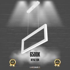 MESA - Modern LED Avize Beyaz Kasa - 6500K - Beyaz Işık