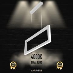 MESA - Modern LED Avize Gri Kasa - 4000K - Gün Işığı