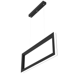 MESA - Modern LED Avize Siyah Kasa - 3000K - Sarı Işık