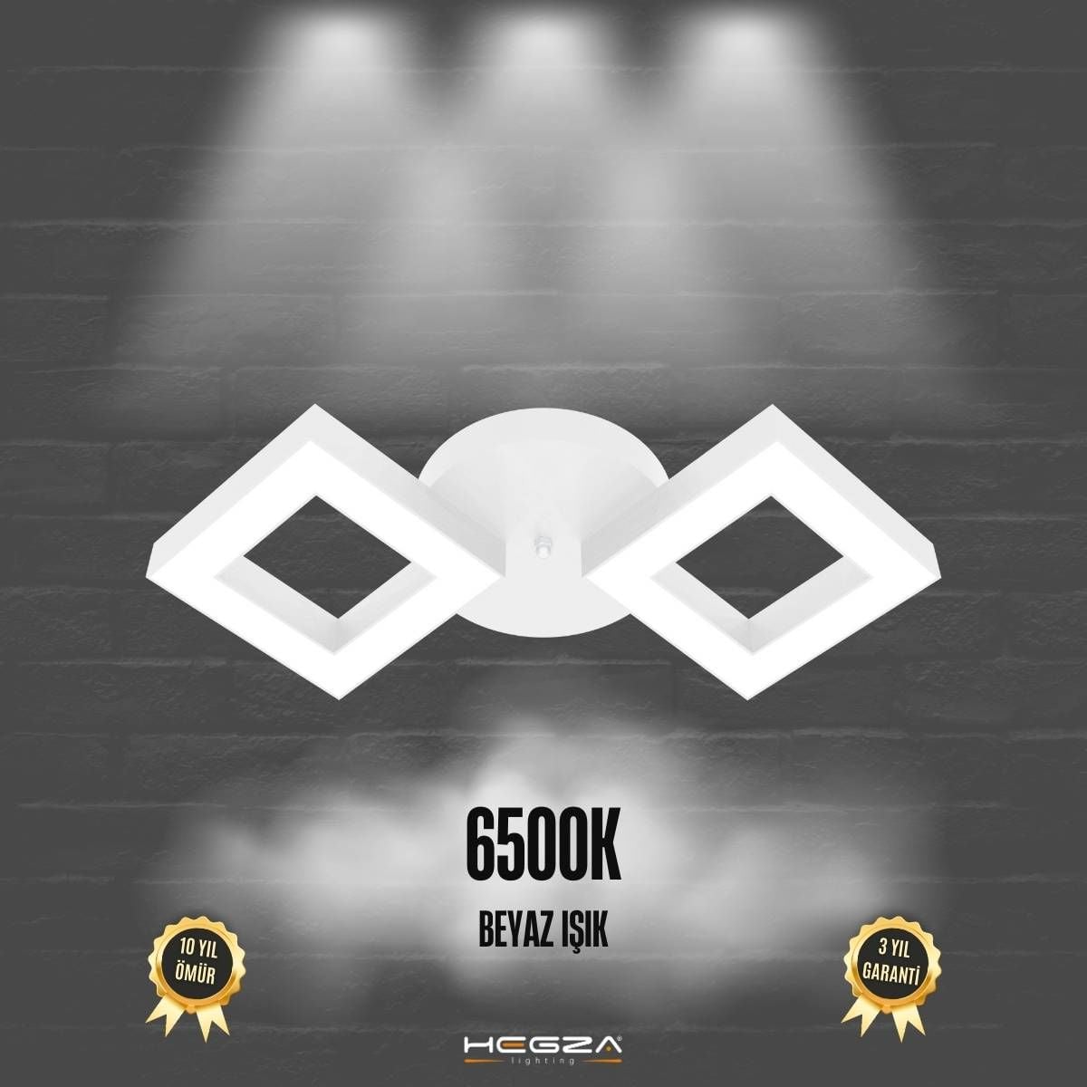 ALATO - Plafonyer LED Avize Beyaz Kasa - 6500K - Beyaz Işık