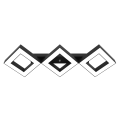 AMIGO - Plafonyer LED Avize Siyah Kasa - 4000K - Gün Işığı