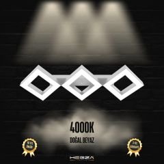 AMIGO - Plafonyer LED Avize Gri Kasa - 4000K - Gün Işığı