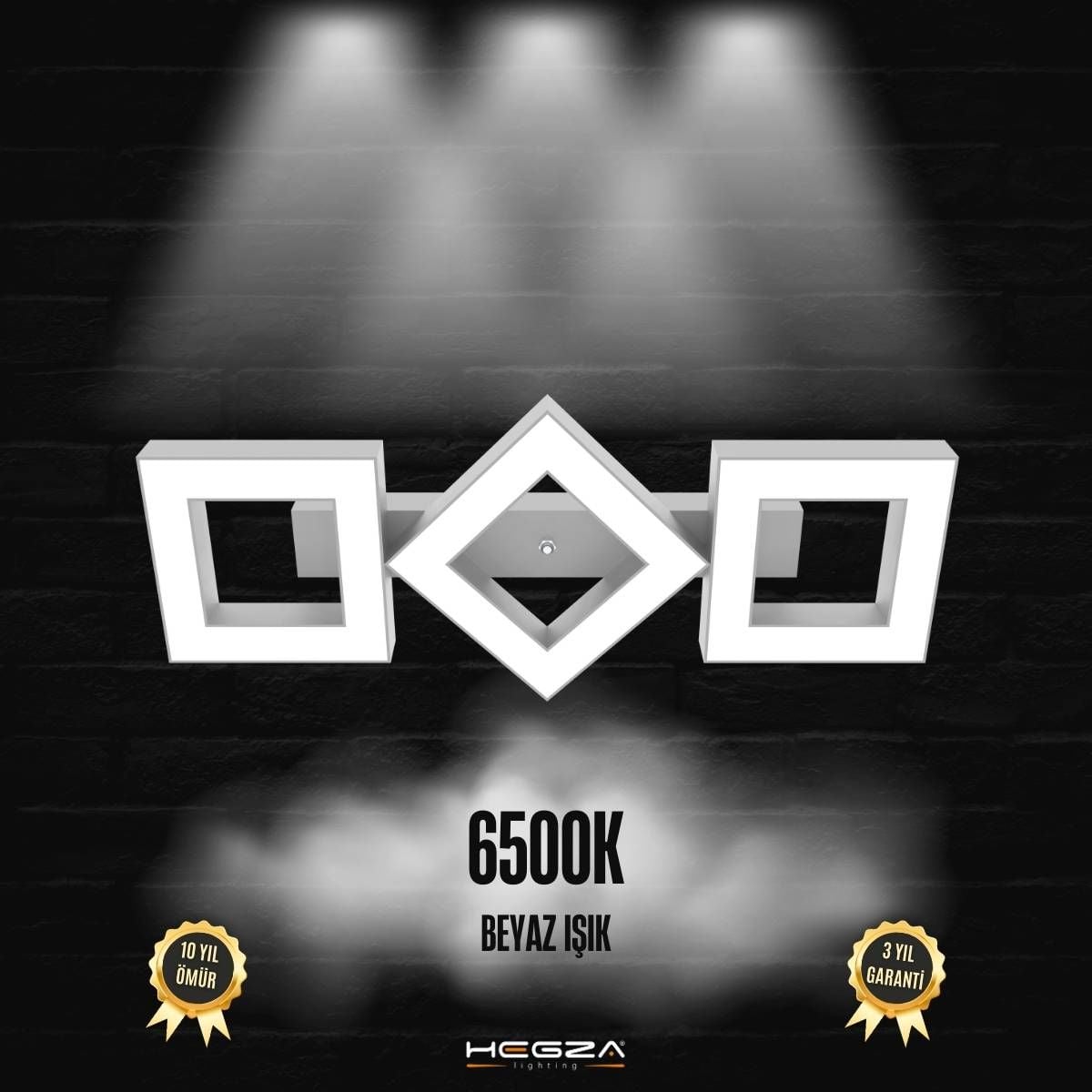 COMPAGNO - Plafonyer LED Avize Gri Kasa - 6500K - Beyaz Işık