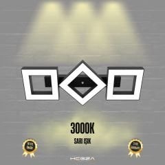 COMPAGNO - Plafonyer LED Avize Siyah Kasa - 3000K - Sarı Işık