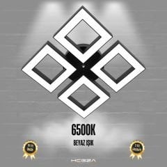 DIAMANTE - Plafonyer LED Avize Siyah Kasa - 6500K - Beyaz Işık