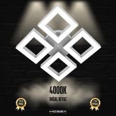 DIAMANTE - Plafonyer LED Avize Gri Kasa - 4000K - Gün Işığı