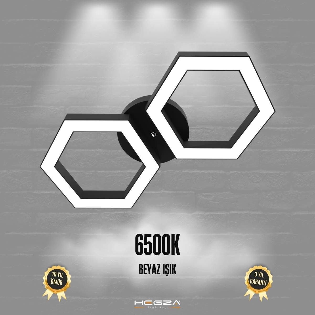 FARFALLA - Plafonyer LED Avize Siyah Kasa - 6500K - Beyaz Işık