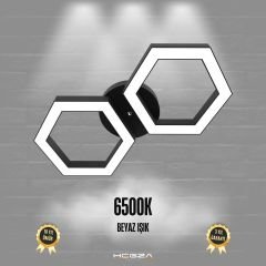 FARFALLA - Plafonyer LED Avize Siyah Kasa - 6500K - Beyaz Işık