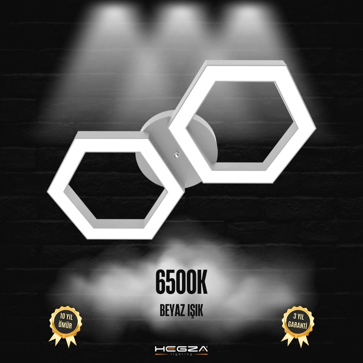 FARFALLA - Plafonyer LED Avize Gri Kasa - 6500K - Beyaz Işık