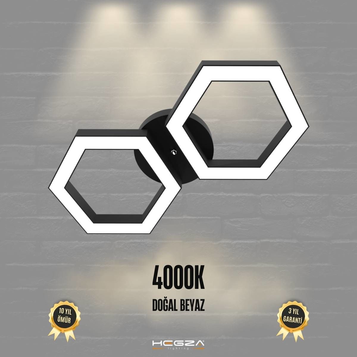 FARFALLA - Plafonyer LED Avize Siyah Kasa - 4000K - Gün Işığı