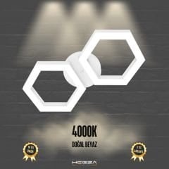 FARFALLA - Plafonyer LED Avize Beyaz Kasa - 4000K - Gün Işığı