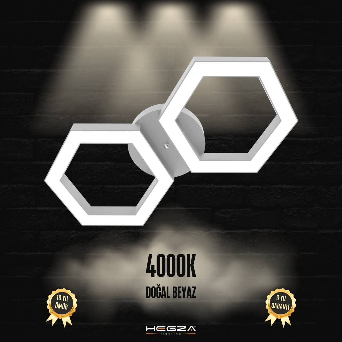 FARFALLA - Plafonyer LED Avize Gri Kasa - 4000K - Gün Işığı