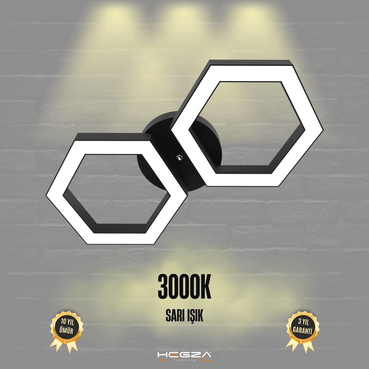 FARFALLA - Plafonyer LED Avize Siyah Kasa - 3000K - Sarı Işık