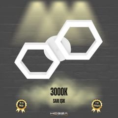 FARFALLA - Plafonyer LED Avize Beyaz Kasa - 3000K - Sarı Işık