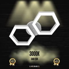 FARFALLA - Plafonyer LED Avize Gri Kasa - 3000K - Sarı Işık