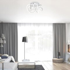 VORTICA - Plafonyer LED Avize Gri Kasa - 4000K - Gün Işığı