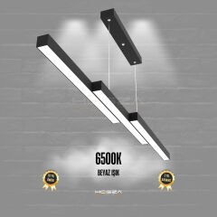 TREVALO – Modern Sarkıt LED Avize Siyah Kasa - 6500K - Beyaz Işık