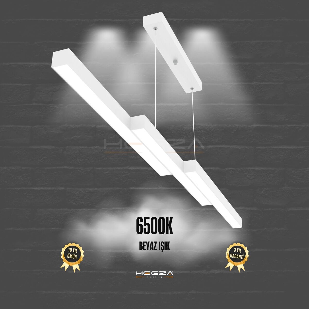 TREVALO – Modern Sarkıt LED Avize Beyaz Kasa - 6500K - Beyaz Işık