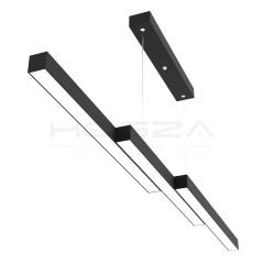 TREVALO – Modern Sarkıt LED Avize Siyah Kasa - 4000K - Gün Işığı