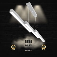 TREVALO – Modern Sarkıt LED Avize Gri Kasa - 4000K - Gün Işığı