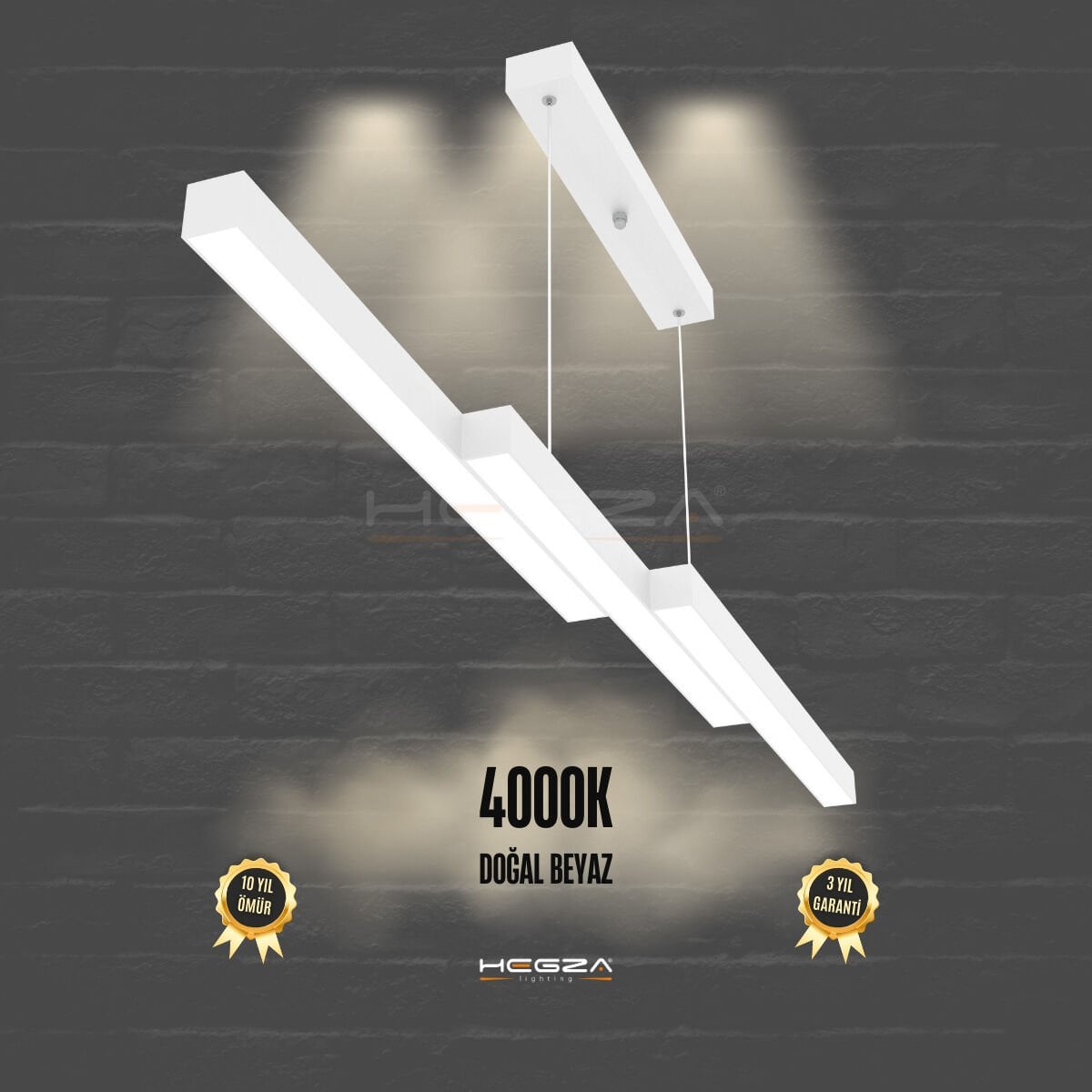 TREVALO – Modern Sarkıt LED Avize Beyaz Kasa - 4000K - Gün Işığı