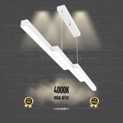 TREVALO – Modern Sarkıt LED Avize Beyaz Kasa - 4000K - Gün Işığı