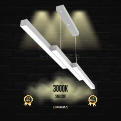 TREVALO – Modern Sarkıt LED Avize Gri Kasa - 3000K - Sarı Işık